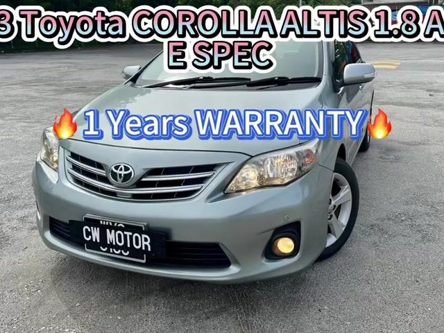 2013 Toyota COROLLA 1.8 ALTIS (A) 1 YEAR WARRANTY - 1