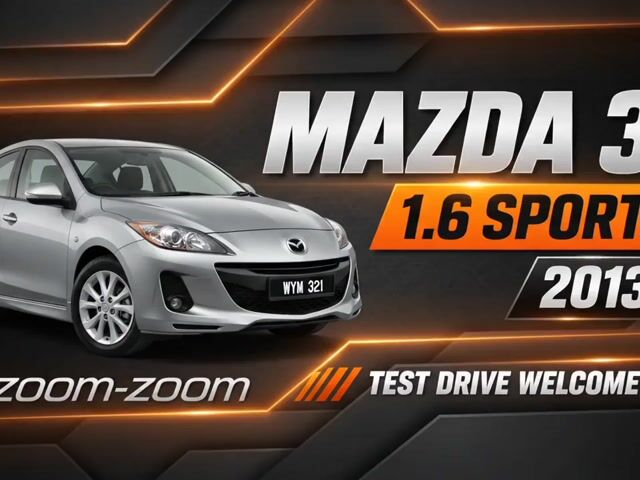 2013 Mazda 3 1.6 SPORT (A) DNA 🏎️💨 "Zoom-Zoom" - 1